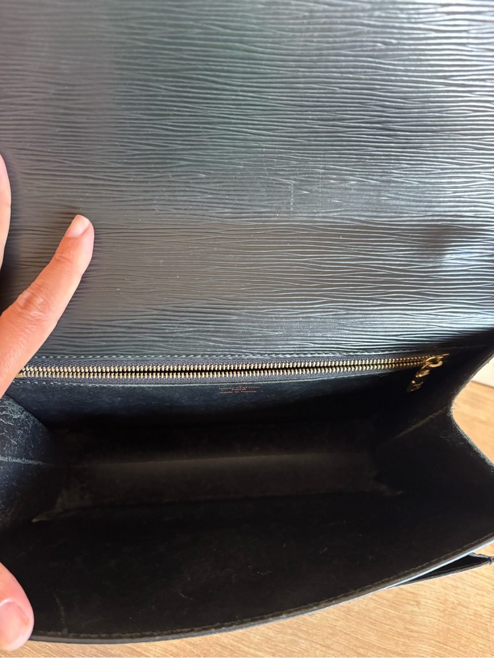 Authentic Louis Vuitton black epi  leather tote - Picture 7 of 9